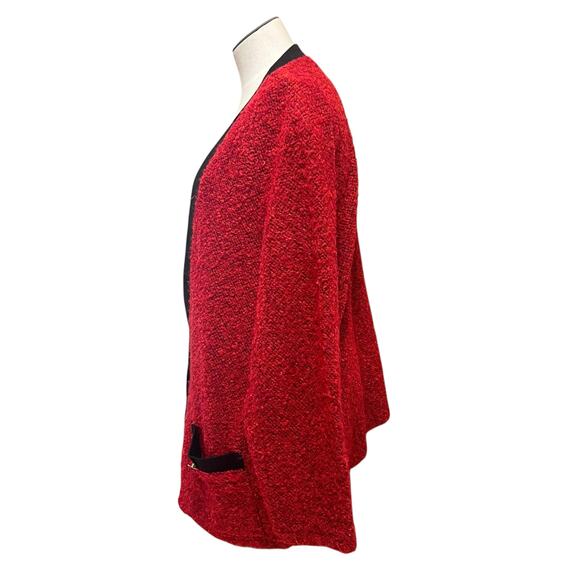 Cathy Daniels Womens Vintage Red Holiday Knit 2 Piece Cardigan Set Plus Sz 2X - Picture 5 of 13
